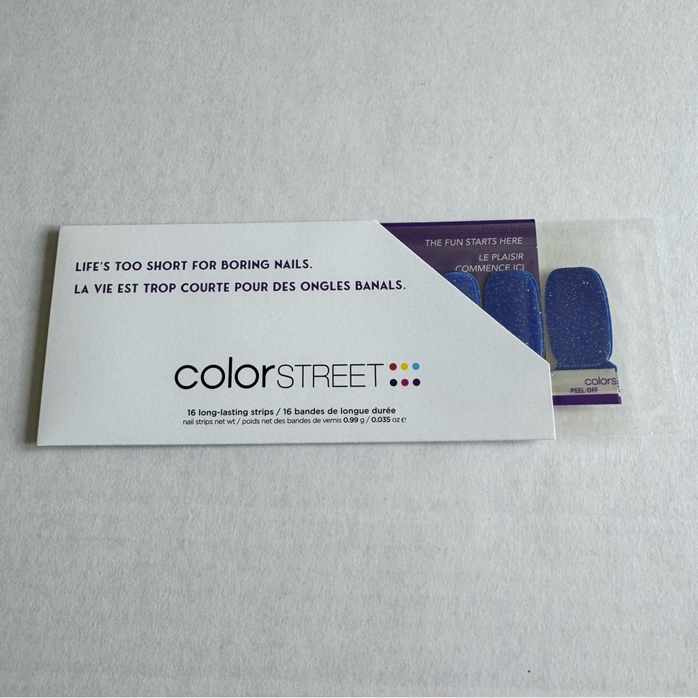 *Exclusive* Color Street: Cobalt Cascade | Blue Holographic Glitter Summer - Picture 3 of 13